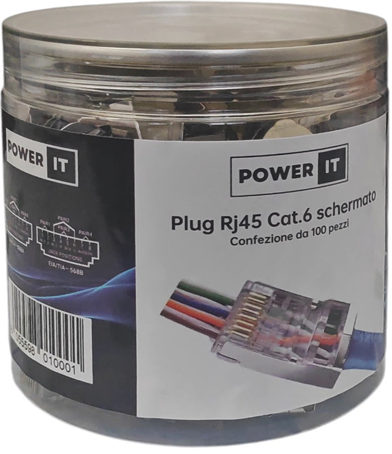 Plug RJ45 Cat.6 schermato - confezione da 100 8055598010001 P512