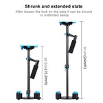 Stabilizzatore portatile in fibra di carbonio PULUZ 38,5-61 cm per video e fotocamere digitali DSLR e DV, intervallo di carico: 0,5-3 kg, P60T Black, P60T Blue, P60T Red, RU Stock P60T Black