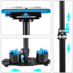 Stabilizzatore portatile in fibra di carbonio PULUZ 38,5-61 cm per video e fotocamere digitali DSLR e DV, intervallo di carico: 0,5-3 kg, P60T Black, P60T Blue, P60T Red, RU Stock P60T Black
