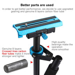 Stabilizzatore portatile in fibra di carbonio PULUZ 38,5-61 cm per video e fotocamere digitali DSLR e DV, intervallo di carico: 0,5-3 kg, P60T Black, P60T Blue, P60T Red, RU Stock P60T Black