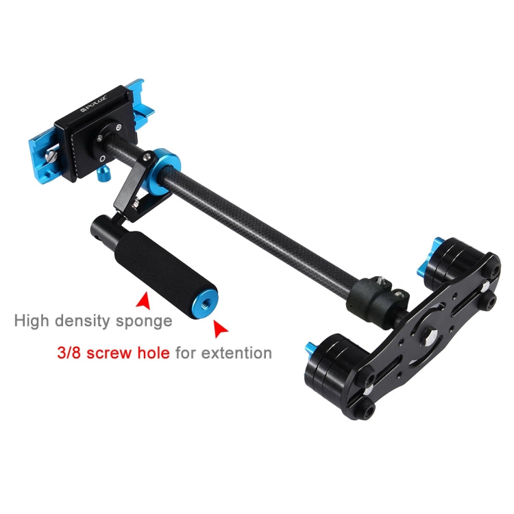 Stabilizzatore portatile in fibra di carbonio PULUZ 38,5-61 cm per video e fotocamere digitali DSLR e DV, intervallo di carico: 0,5-3 kg, P60T Black, P60T Blue, P60T Red, RU Stock P60T Black