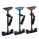Stabilizzatore portatile in fibra di carbonio PULUZ 38,5-61 cm per video e fotocamere digitali DSLR e DV, intervallo di carico: 0,5-3 kg, P60T Black, P60T Blue, P60T Red, RU Stock P60T Black