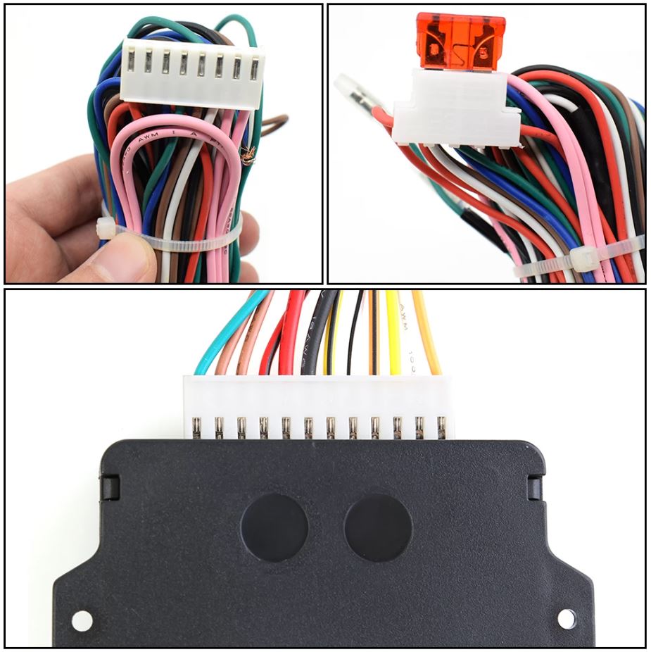 Kit universale chiusura centralizzata per auto con telecomandi - 4 porte P951