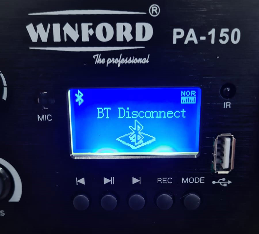 Amplificatore audio USB/Bluetooth/FM 6 canali 70V/100V/16 Ohm 150W PA-150