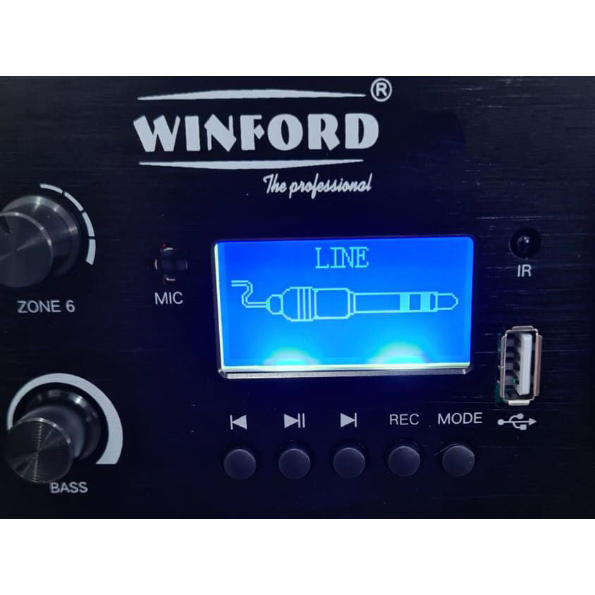Amplificatore audio USB/Bluetooth/FM 6 canali 70V/100V/16 Ohm 120W SP313