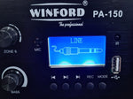 Amplificatore audio USB/Bluetooth/FM 6 canali 70V/100V/16 Ohm 150W PA-150