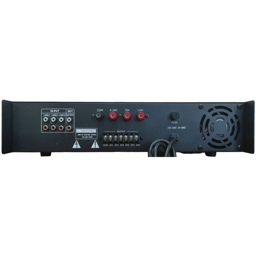 Amplificatore audio USB/Bluetooth/FM 6 canali 70V/100V/16 Ohm 120W SP313