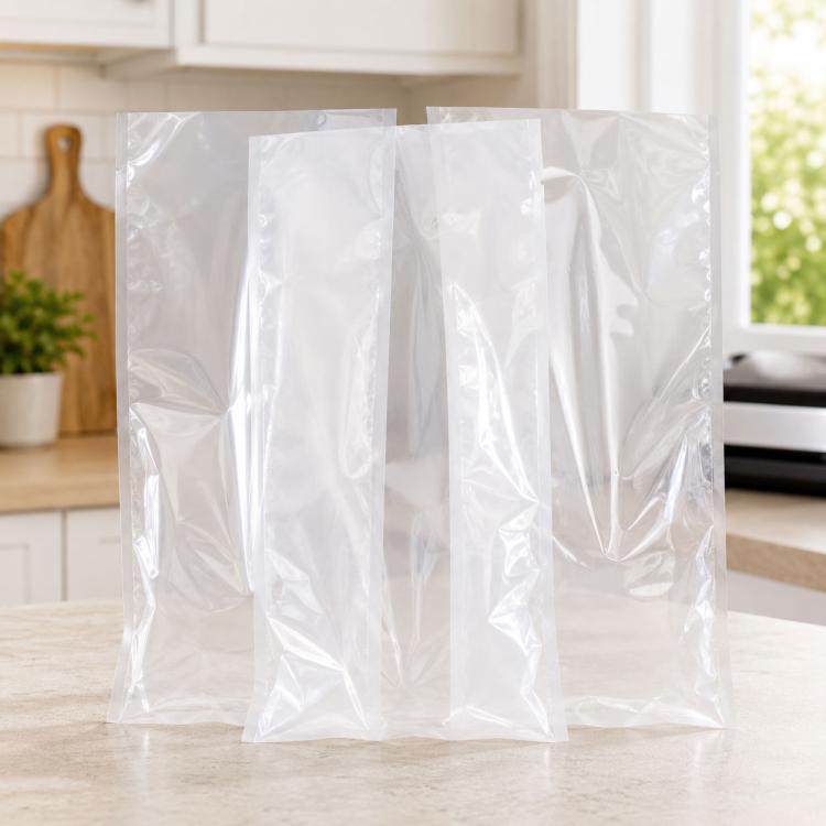 Confezione da 100 pezzi per alimenti sottovuoto, sacchetti di plastica trasparente, sacchetti per la conservazione degli alimenti in nylon, dimensioni: 25 cm x 35 cm., Size: 16cm x 24cm