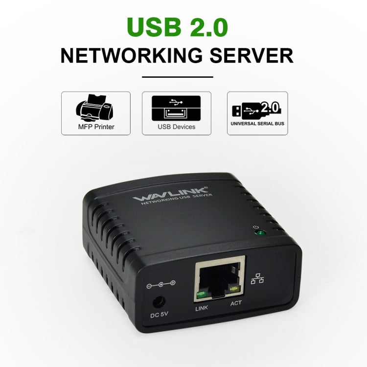 Server di rete WAVLINK USB 2.0, presa europea