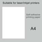 Carta autoadesiva A4 bianca per stampanti laser e inkjet