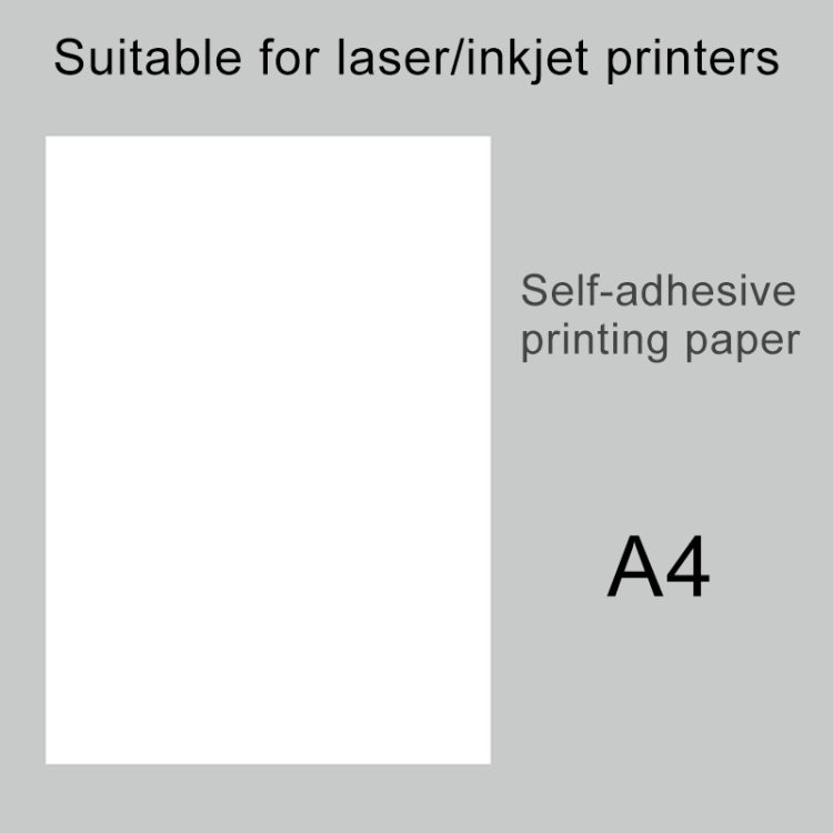 Carta autoadesiva A4 bianca per stampanti laser e inkjet