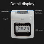 Punzonatrice per presenze inglese con schermo LCD, orologio elettronico, carta di carta, campana musicale di supporto, LCD Screen