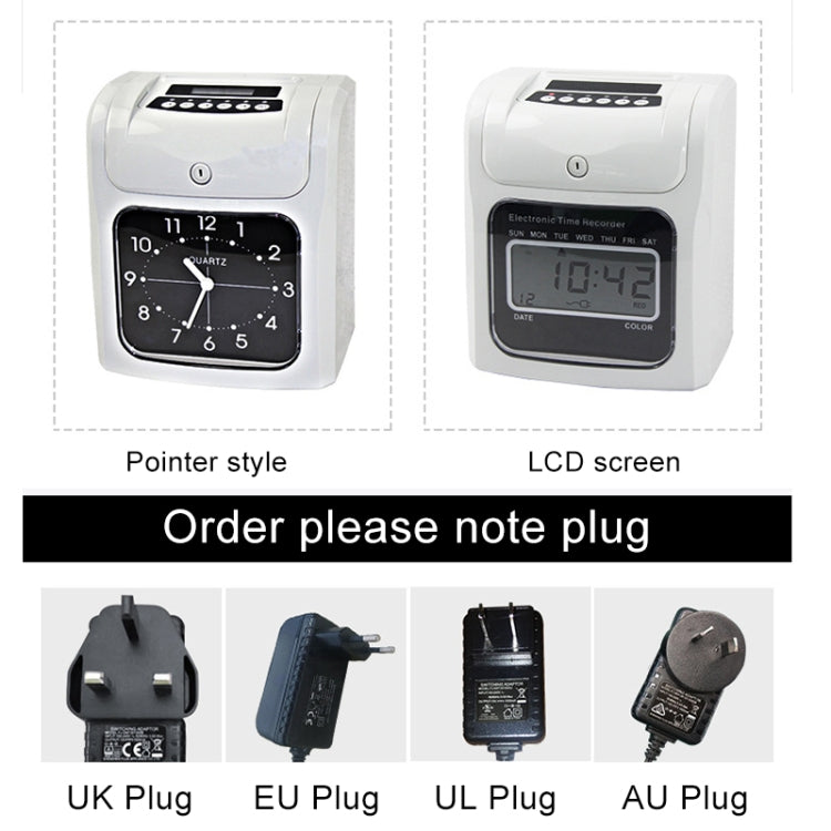 Punzonatrice per presenze inglese con schermo LCD, orologio elettronico, carta di carta, campana musicale di supporto, LCD Screen