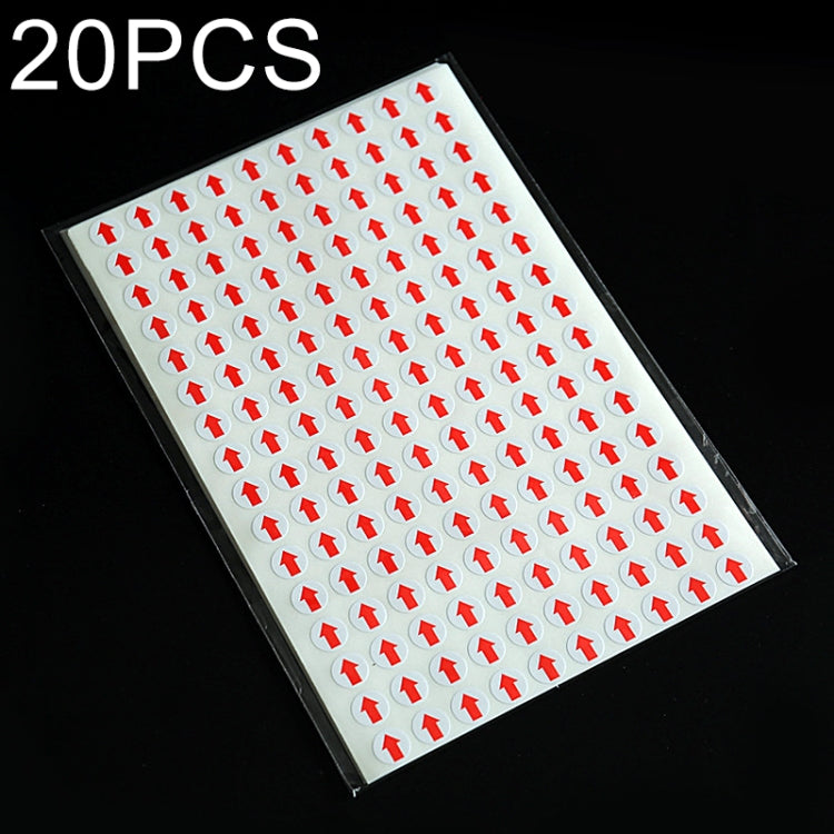 Etichetta di rilavorazione adesiva per rilavorazione di frecce autoadesive di forma rotonda da 20 pezzi, Round Shape