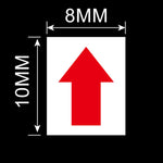 Etichetta di rilavorazione adesiva per rilavorazione a freccia autoadesiva a forma di rettangolo da 20 pezzi, Rectangle Shape