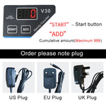 V30 Mini Contasoldi portatile multibanconota per conteggio banconote, presa UK, UK Plug