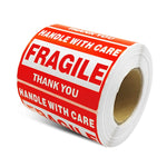 Etichetta di avvertimento inglese autoadesiva per scatola esterna da 500 pezzi Etichetta fragile, dimensioni: 76x51 mm, 76 x 51mm