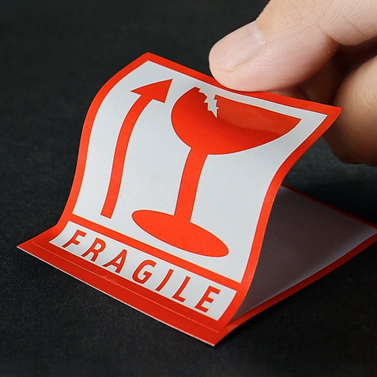 Etichetta autoadesiva di avvertimento inglese fragile da 1000 pezzi, dimensioni: 5,5x5,5 cm, 5.5 x 5.5cm