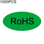 Etichetta RoHS autoadesiva RoHS da 1000 pezzi di forma ovale, dimensioni: 10x20 mm, Size: 10x20mm