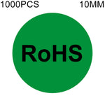 Etichetta RoHS autoadesiva RoHS da 1000 pezzi di forma rotonda, diametro: 10 mm