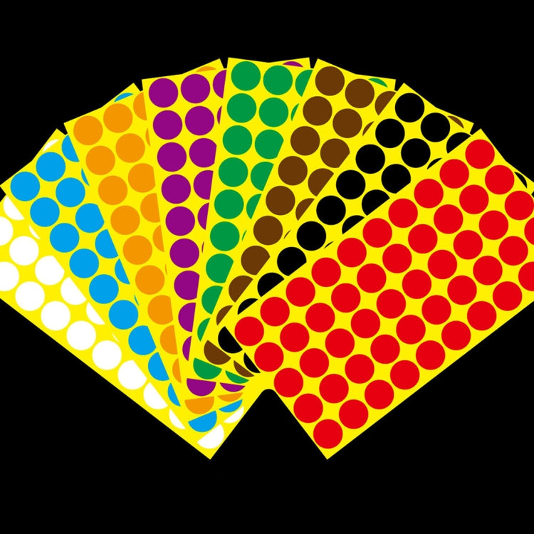 Etichetta adesiva colorata autoadesiva a forma rotonda da 1000 pezzi