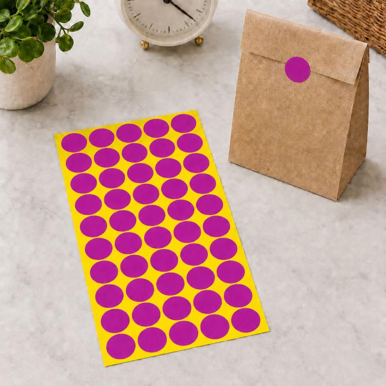 Etichetta adesiva colorata autoadesiva a forma rotonda da 1000 pezzi