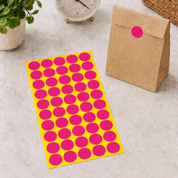 Etichetta adesiva colorata autoadesiva a forma rotonda da 1000 pezzi