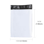 Buste postali da 100 pezzi per imballaggio, dimensioni: 130mm x 190mm+40mm, personalizza logo e design
