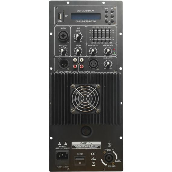 Modulo amplificatore 250W per casse acustiche con Bluetooth/Radio FM ed effetti DSP