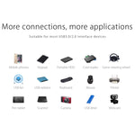 ORICO W5P-U3-30 HUB desktop USB 3.0 a 4 porte con cavo micro USB da 30 cm Alimentatore, W5P-U3-30 Black, W5P-U3-30 White