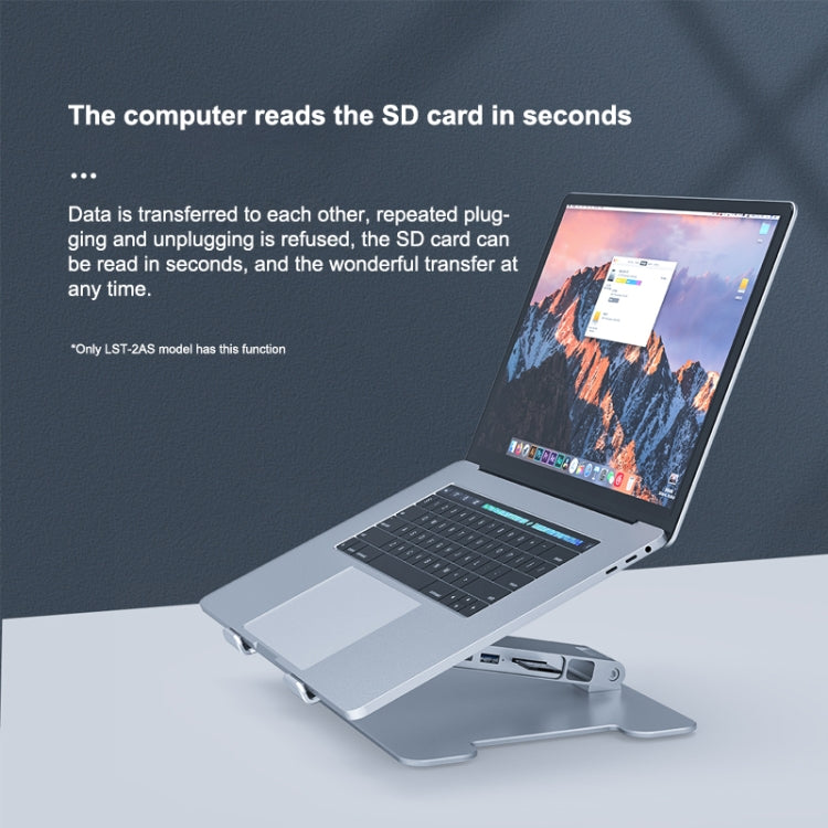 ORICO LST-2AS Supporto per supporto pieghevole pieghevole multifunzione in lega di alluminio per notebook, LST-2AS