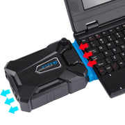 Ice Troll III Tappetino di raffreddamento per notebook da gioco per laptop Ventola di raffreddamento con estrazione dell'aria silenziosa Radiatore di calore turbo con cavo USB appropriato