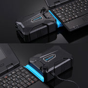Ice Troll III Tappetino di raffreddamento per notebook da gioco per laptop Ventola di raffreddamento con estrazione dell'aria silenziosa Radiatore di calore turbo con cavo USB appropriato