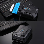 Ice Troll III Tappetino di raffreddamento per notebook da gioco per laptop Ventola di raffreddamento con estrazione dell'aria silenziosa Radiatore di calore turbo con cavo USB appropriato