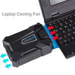 Ice Troll III Tappetino di raffreddamento per notebook da gioco per laptop Ventola di raffreddamento con estrazione dell'aria silenziosa Radiatore di calore turbo con cavo USB appropriato