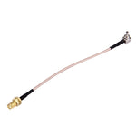 Cavo CRC9 maschio a SMA femmina da 15 cm, CRC9 90° Elbow to SMA (Braided)
