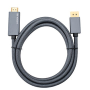 Cavo adattatore intrecciato DisplayPort maschio a HDMI maschio 8K 30Hz HD, lunghezza cavo: 3 m, 3m