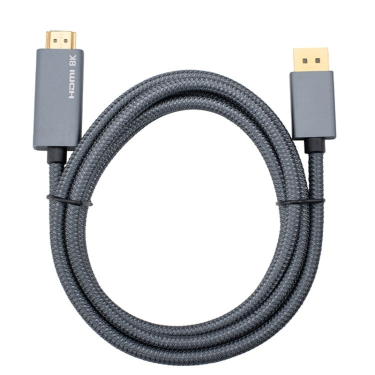 Cavo adattatore intrecciato DisplayPort maschio a HDMI maschio 8K 30Hz HD, lunghezza cavo: 3 m, 3m
