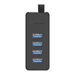 ORICO W5P-U3-100 HUB desktop USB 3.0 a 4 porte con cavo micro USB da 100 cm Alimentatore, W5P-U3-100 Black, W5P-U3-100 White