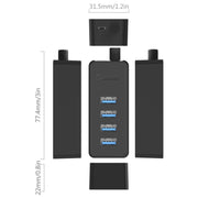 ORICO W5P-U3-100 HUB desktop USB 3.0 a 4 porte con cavo micro USB da 100 cm Alimentatore, W5P-U3-100 Black, W5P-U3-100 White