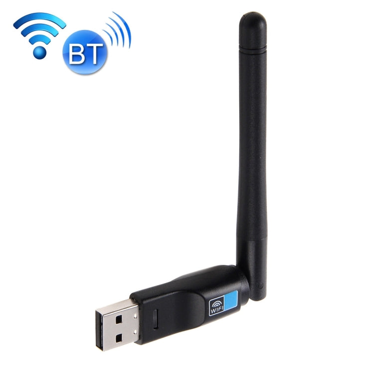 Adattatore wireless WiFi USB Bluetooth 4.0 2 in 1 + 150 Mbps 2,4 GHz con antenna esterna 2D1