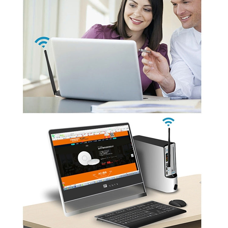 Adattatore wireless WiFi USB Bluetooth 4.0 2 in 1 + 150 Mbps 2,4 GHz con antenna esterna 2D1