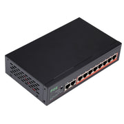 Switch POE a 8 porte 10/100Mbps Switch di rete Power Over Ethernet IEEE802.3af per dispositivi AP di telefoni VoIP con telecamera IP, 8 Ports Black