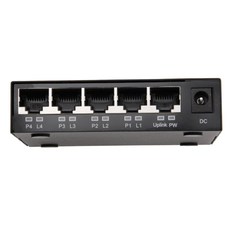 Switch POE a 5 porte 10/100Mbps Switch di rete Power Over Ethernet IEEE802.3af per dispositivi AP di telefoni VoIP con telecamera IP, 5 Ports Black