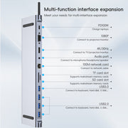 AD-059 11 in 1 da USB-C/Tipo-C a 4K HDMI + VGA + Slot per scheda SD/TF + Gigabit Ethernet + 3,5 mm AUX + USB-C/Tipo-C + 4 HUB Docking Station multifunzione USB 3.0, 11 in 1
