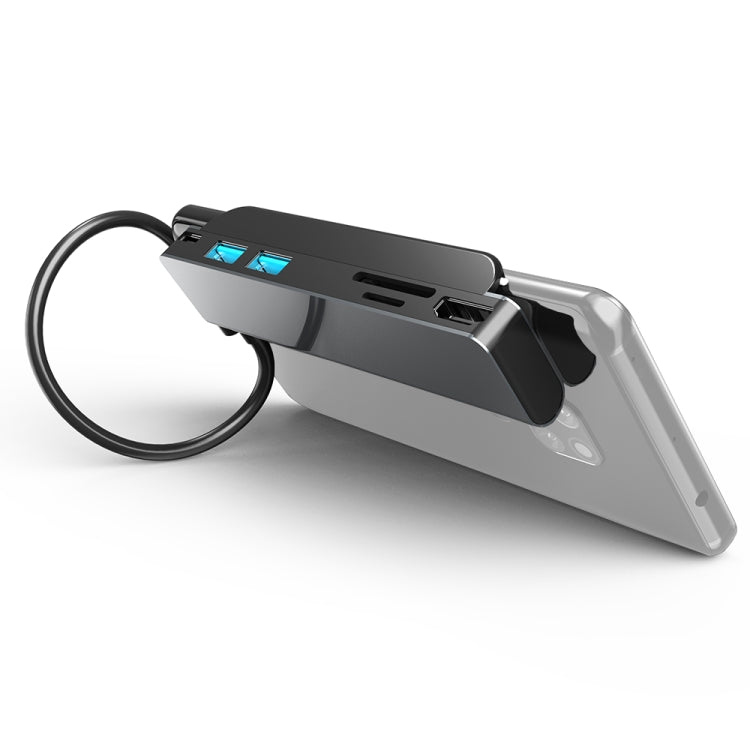Hub docking station 6 in 1 USB-C con HDMI 4K e slot SD/TF