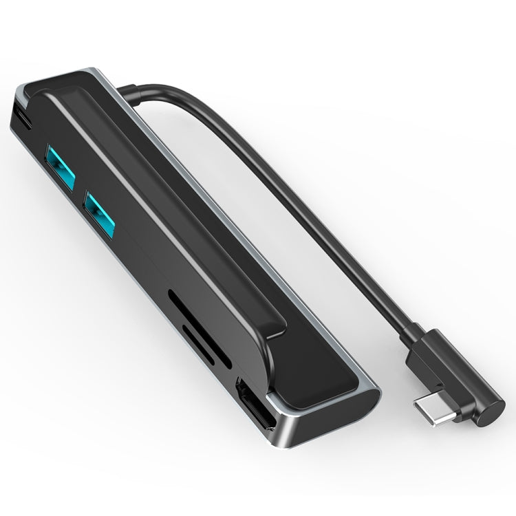 Hub docking station 6 in 1 USB-C con HDMI 4K e slot SD/TF