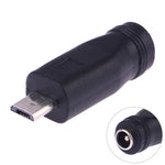 Convertitore alimentazione DC 5,5x2,1 mm femmina a Micro USB masc