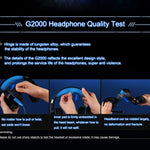 KOTION EACH G2000 Cuffie da gioco over-ear Cuffie da gioco Archetto con microfono Bassi stereo Luce LED per giocatori PC, Lunghezza cavo: circa 2,2 m (bianco + rosso), G2000
