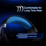 KOTION EACH G2000 Cuffie da gioco over-ear Cuffie da gioco Archetto con microfono Bassi stereo Luce LED per giocatori PC, Lunghezza cavo: circa 2,2 m (bianco + rosso), G2000